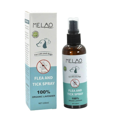 100ml Pet Flea Tick Spray - Dog or Cat Organic Natural Lavender Oil